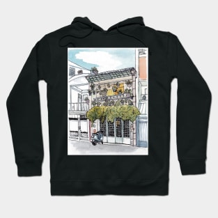 Tinyhouse Saigon (Ho Chi Minh City) Vietnam Watercolor Illustration Hoodie